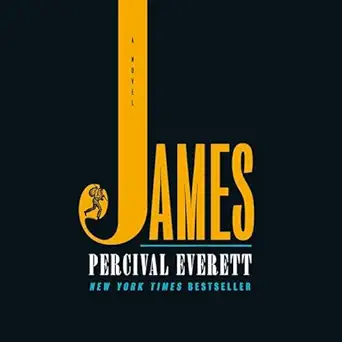 Cover of James audiobook by Percival Everett, narrated by Dominic Hoffman, showcasing the rich historical and literary themes of the story.